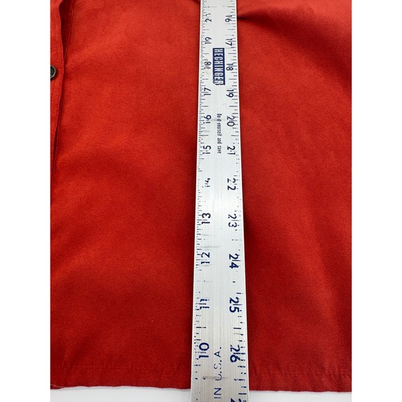 Alfred Dunner Womens Shirt Size 16 Orange Long‎ Sleeve Button Front Pockets - Picture 5 of 7